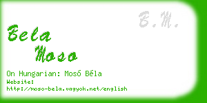 bela moso business card