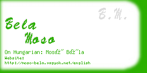 bela moso business card